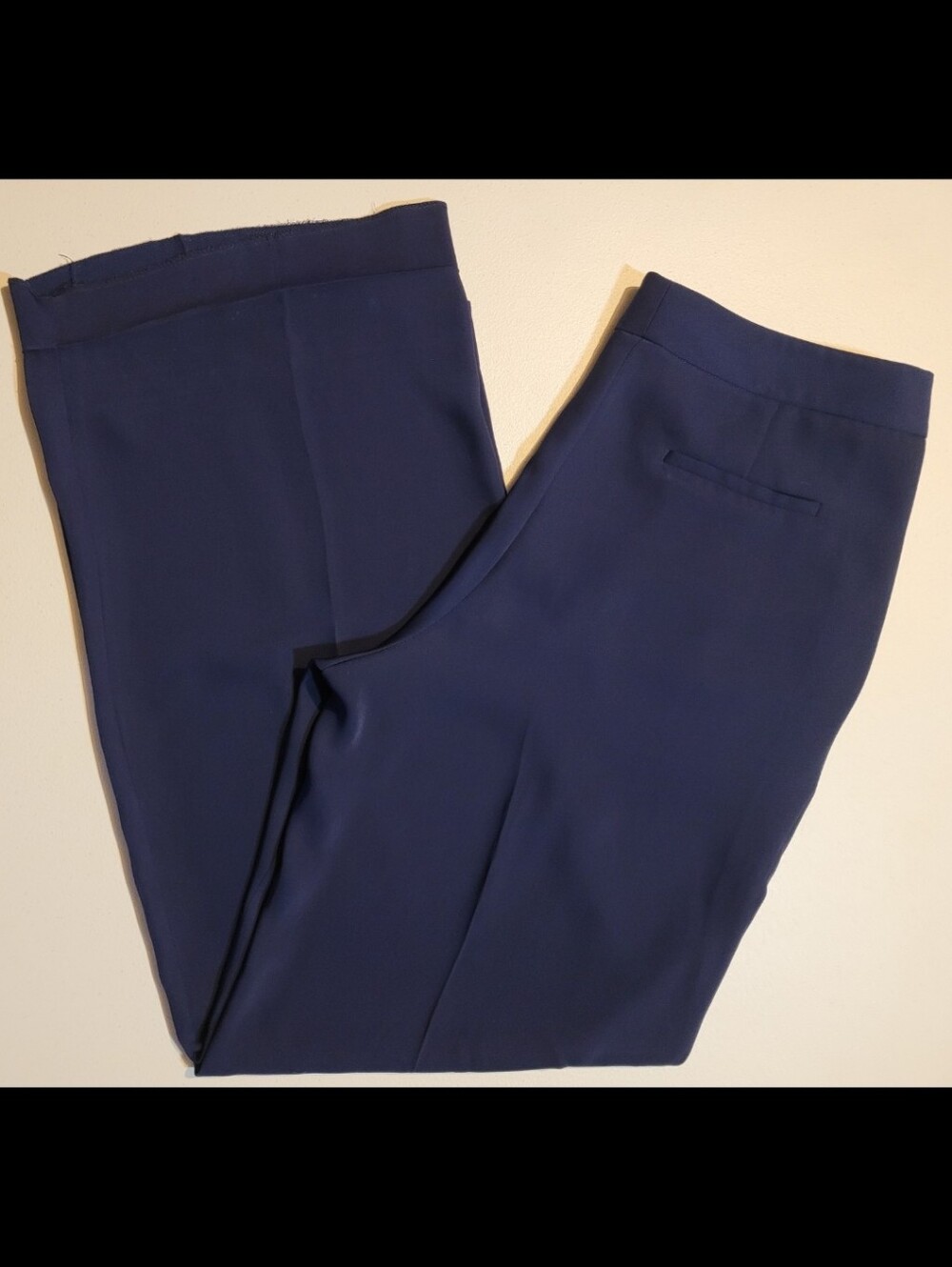 ANTONIO MELANI Women's Navy Tailored Dress Pants With Flaws, 10
